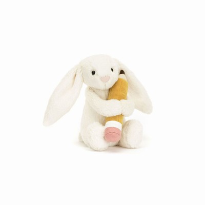 Jellycat Bashful Bunny with Pencil Australia | 851067BFK